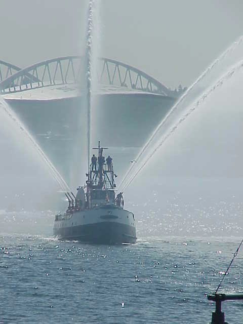    Fire boat  Tall Ships Festival    Seattle
